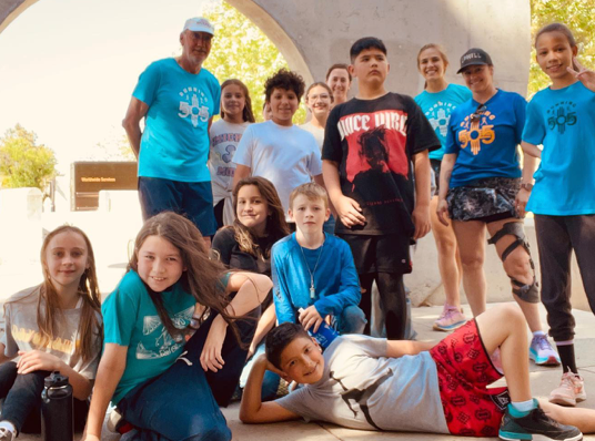 Running 505 kids and mentors at outdoor event